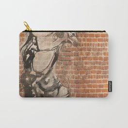 Lady Lucky On Bricks Wall Carry-All Pouch