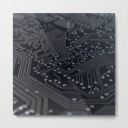 Electronic circuit board Metal Print