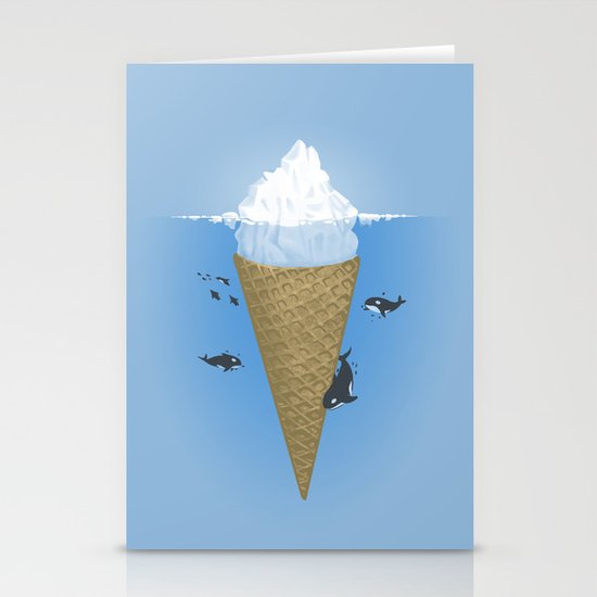Hidden part of icebergs Stationery Cards