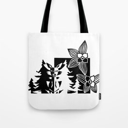 Deer Bunchberry Tote Bag
