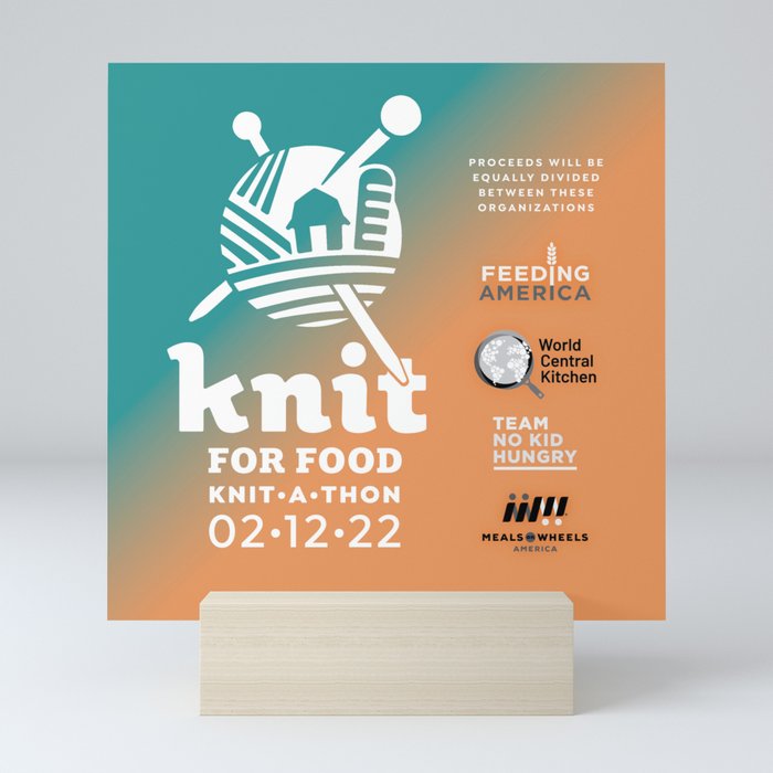 Knit For Food Color Mini Art Print