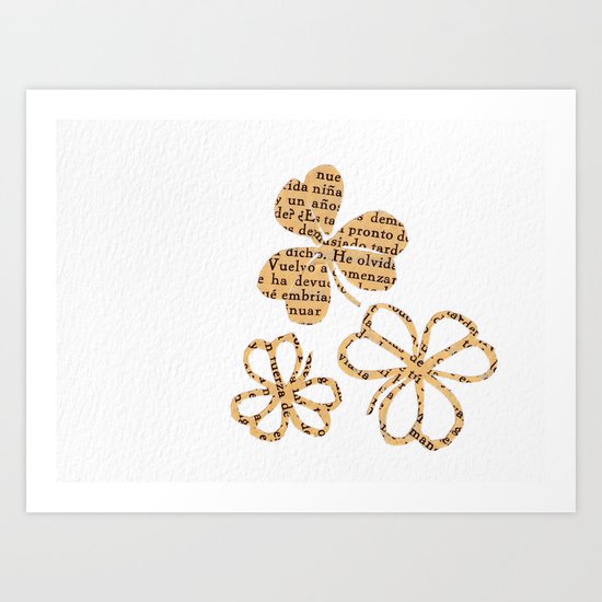 PAPERCUT FLOWER 4 Art Print