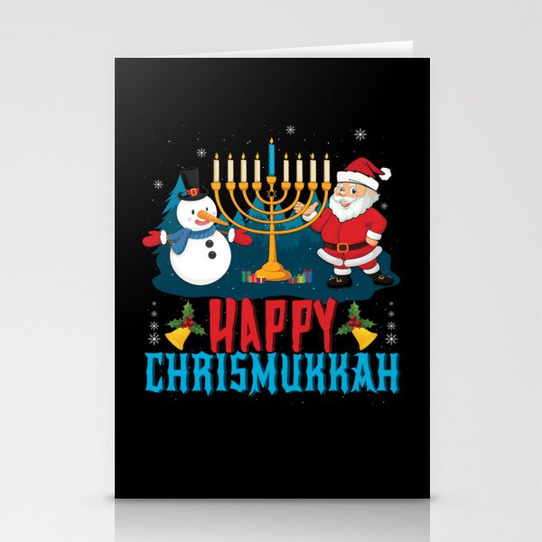 Menorah Christmukkah Christmas Hanukkah 2021 Stationery Cards