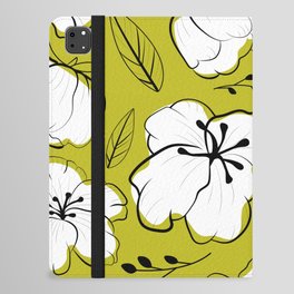 Elegant Floral Pattern GREEN ENVY Simple Flower Pattern  iPad Folio Case