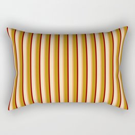 [ Thumbnail: Tan, Dark Red, Dark Goldenrod, and Brown Colored Lines/Stripes Pattern Rectangular Pillow ]