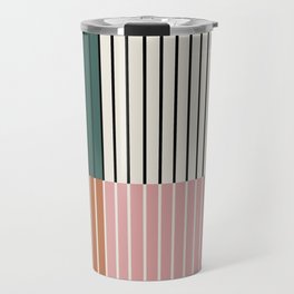 Color Block Line Abstract V Travel Mug