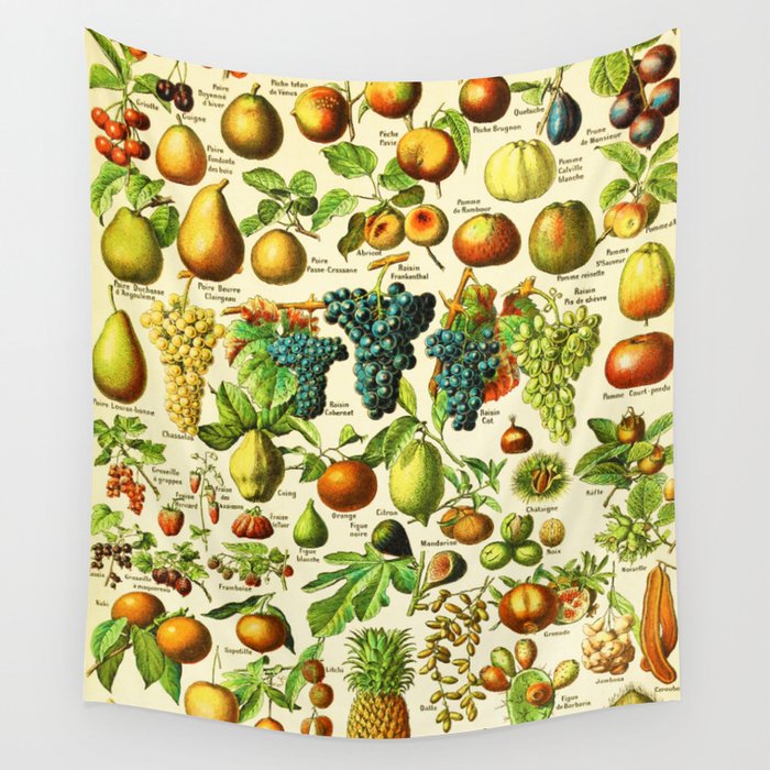 Adolphe Millot "Fruits" 3. Wall Tapestry