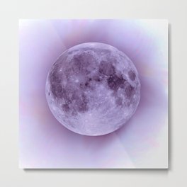 Lilac full moon Metal Print