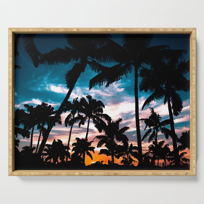 Palm trees dream Serving Tray
