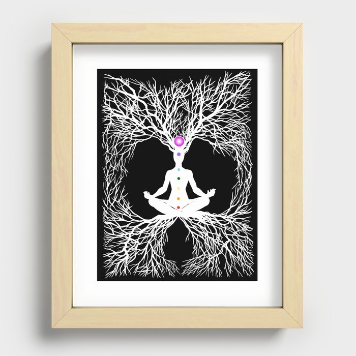 Tree of Life White Recessed Framed Print