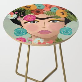 Frida Floral Art Side Table