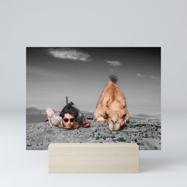 TRAVEL AND HAVE FUN WITH AFRICAN CAMELS Mini Art Print