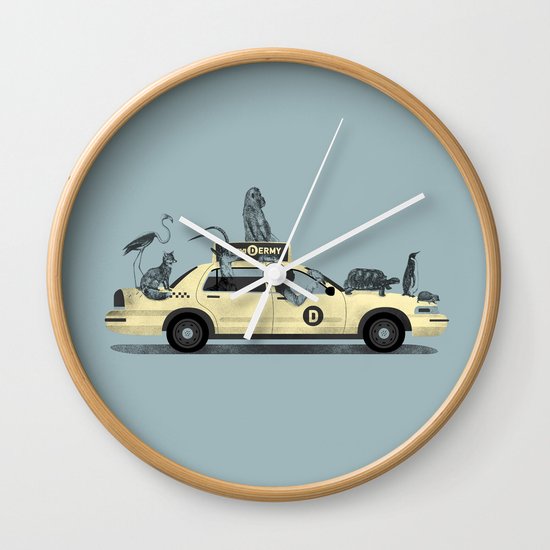1-800-TAXI-DERMY Wall Clock