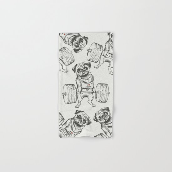 Pug Lift Hand & Bath Towel