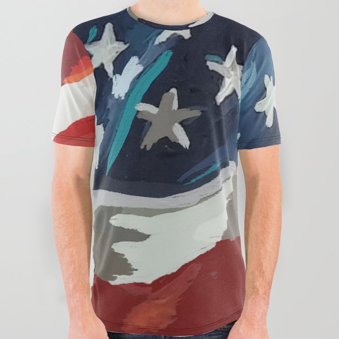 I am American  All Over Graphic Tee