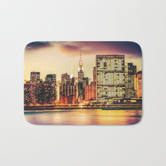 New York City Skyline Bath Mat