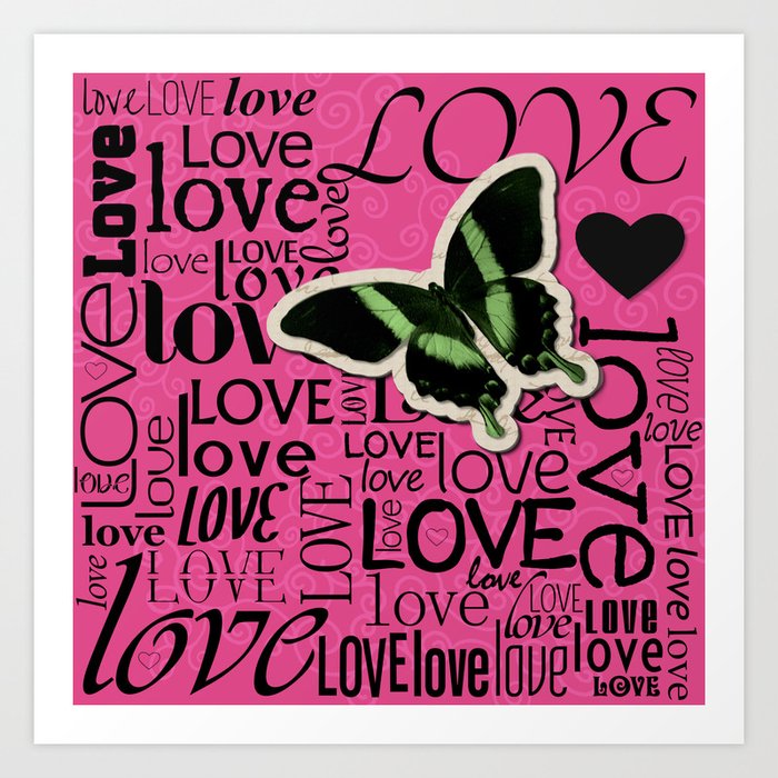 Butterfly Love Art Print
