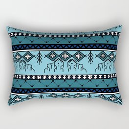 Blue ethnic pattern Rectangular Pillow
