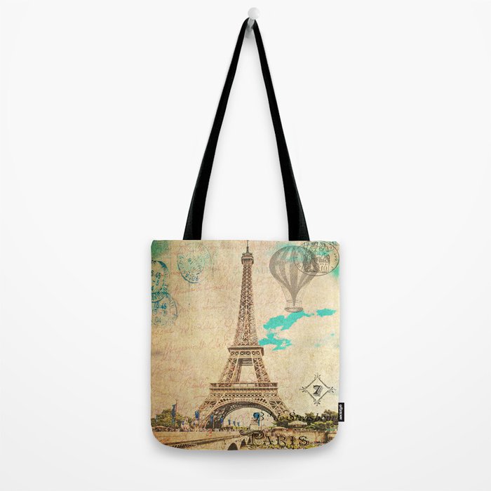 Vintage Eiffel Tower Paris Tote Bag by jmccool | Society6