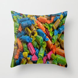 colorful tootsie rolls Throw Pillow