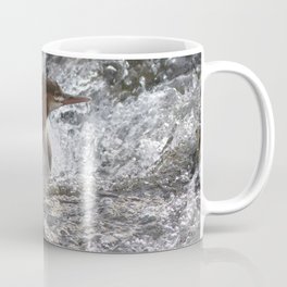 Watercolor Bird, Common Merganser 56, Yellowstone River, YNP, Wyoming Coffee Mug