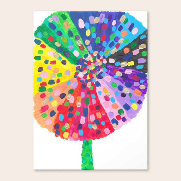 Abstract Candy Rainbow Tree Colorplosion Canvas Print By