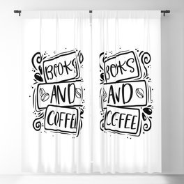 Books And Coffee Blackout Curtain