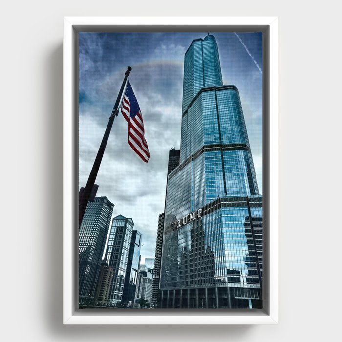 Look Past the Rain and Find the Rainbow Framed Canvas