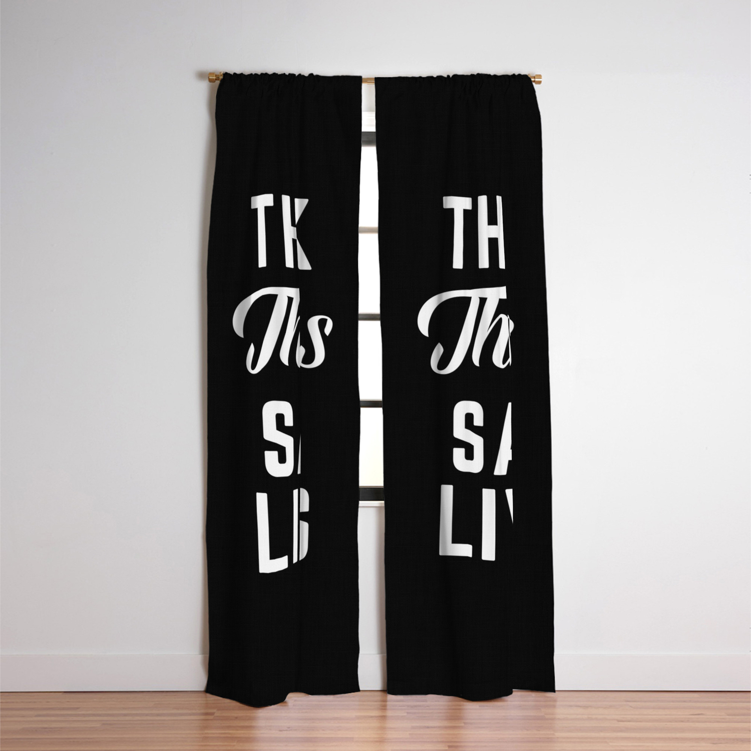 Thick Thighs Funny Quote Blackout Curtain By Envyart Society6