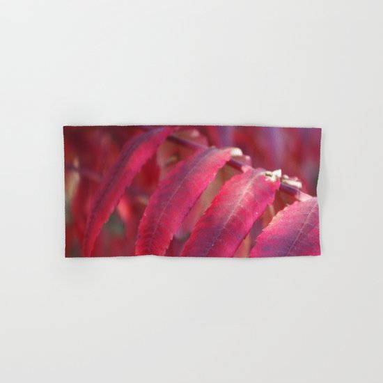 Radiant Red Sumac Leaves Hand & Bath Towel
