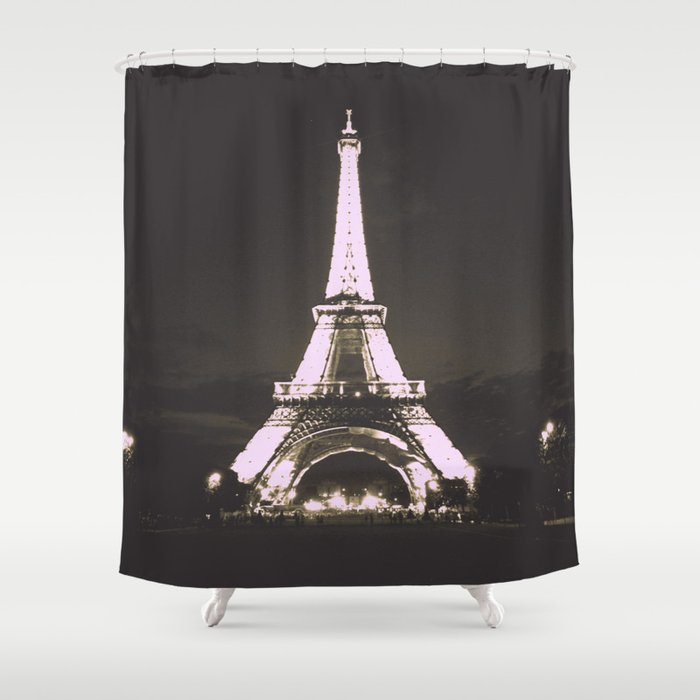Vintage Style Paris Shower Curtain By Vintageby2sweet