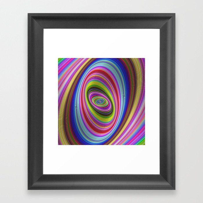 Colorful hypnosis Framed Art Print