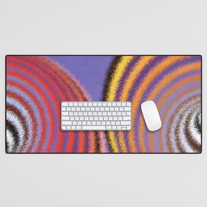 Two circles colorful Desk Mat