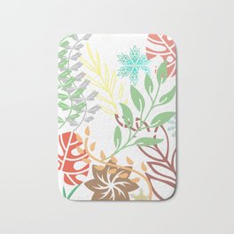 All Over Print Colourful Leaves - Vibrant  Bath Mat