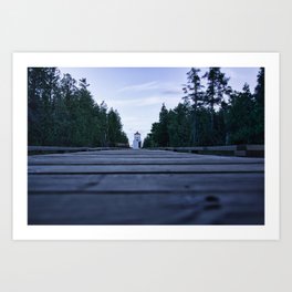 Ridges Sanctuary Boardwalk and Lower Range Light Art Print