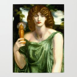 Dante Gabriel Rossetti "Mnemosyne (also Lamp of Memory)" Poster