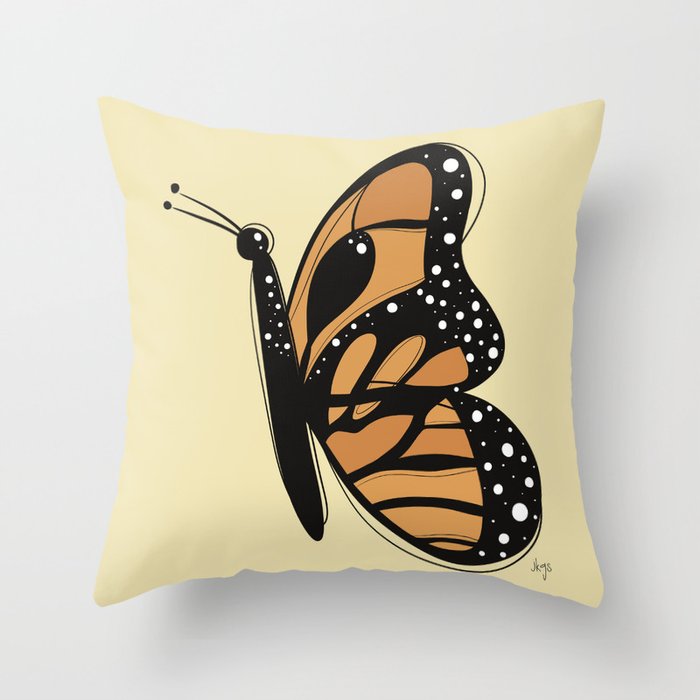 monarch profile Throw Pillow