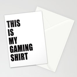 This Is My Gaming Shirt Funny Nerd Gamer Dad Joke Design Stationery Cards