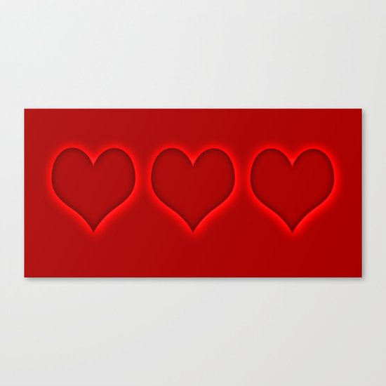 Love hearts 2 Canvas Print
