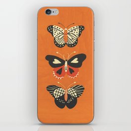 Butterflies in orange iPhone Skin