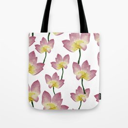 Seamless floral lotus pattern. Tote Bag