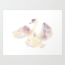 Dreamy Swan Art Print