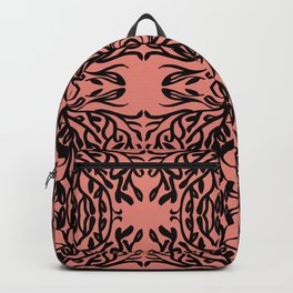 Ornamental black branches motif Backpack