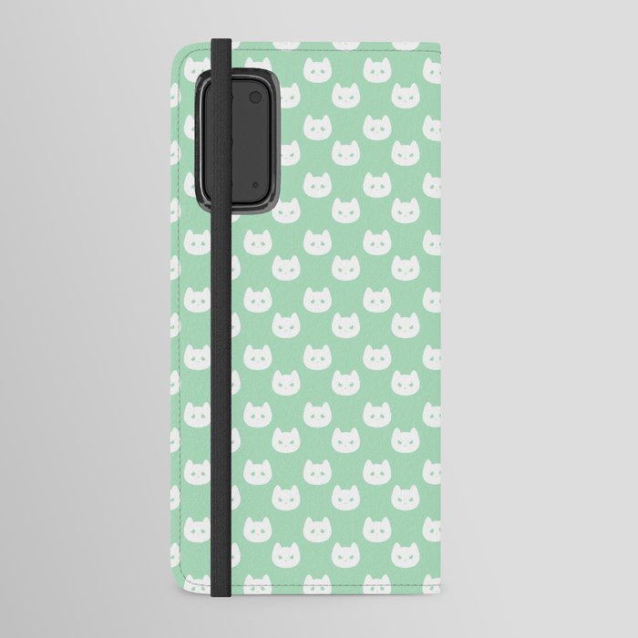 Kitty Dots in Green Android Wallet Case