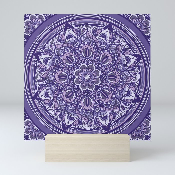 Great Purple Mandala Mini Art Print