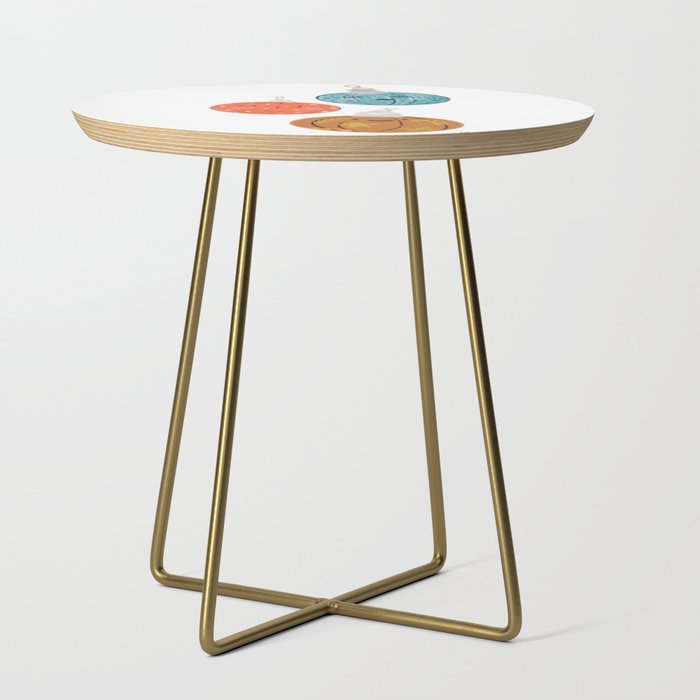 Three cute christmas ornements pencil colored Side Table