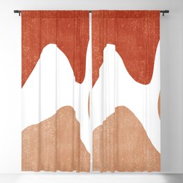 Terracotta Art Print 7 - Terracotta Abstract - Modern, Minimal, Contemporary Print - Burnt Orange Blackout Curtain