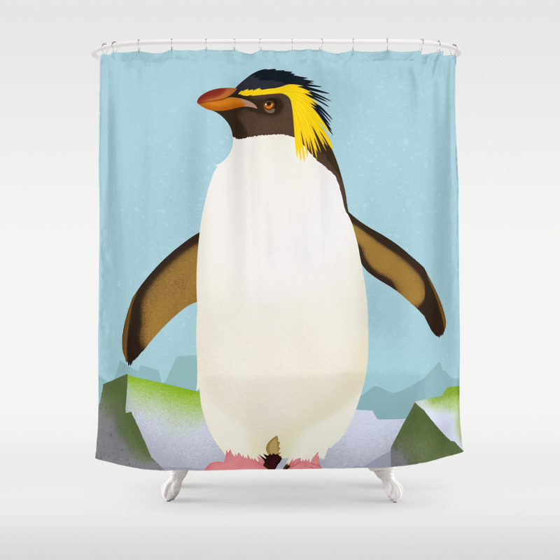 penguin shower curtain