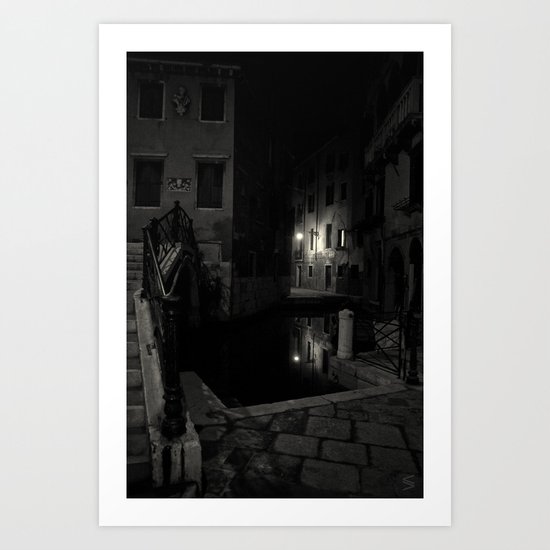 Venice by night Art Print