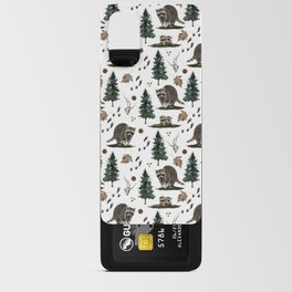 Raccoon and forest elements  Android Card Case